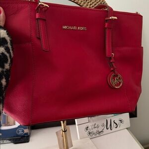 Michael Kors Cherry Red Shoulder Bag